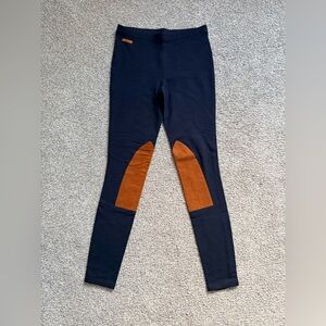 Polo by Ralph Lauren Navy with Sued Brown detail Riding Leggings